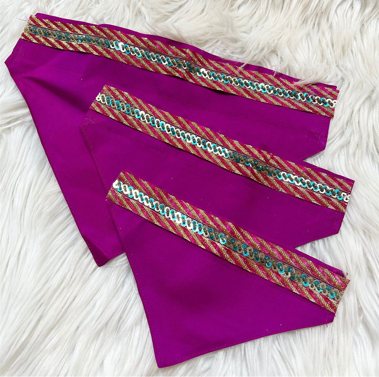 Purple dog bandana by Pawesome Desi Boutique