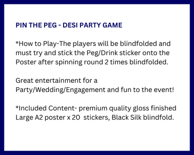 PIN THE PEG - Desi Party Game