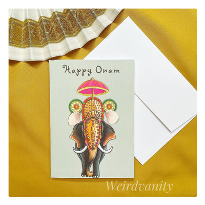 Happy Onam Greeting Card by Weird Vanity
