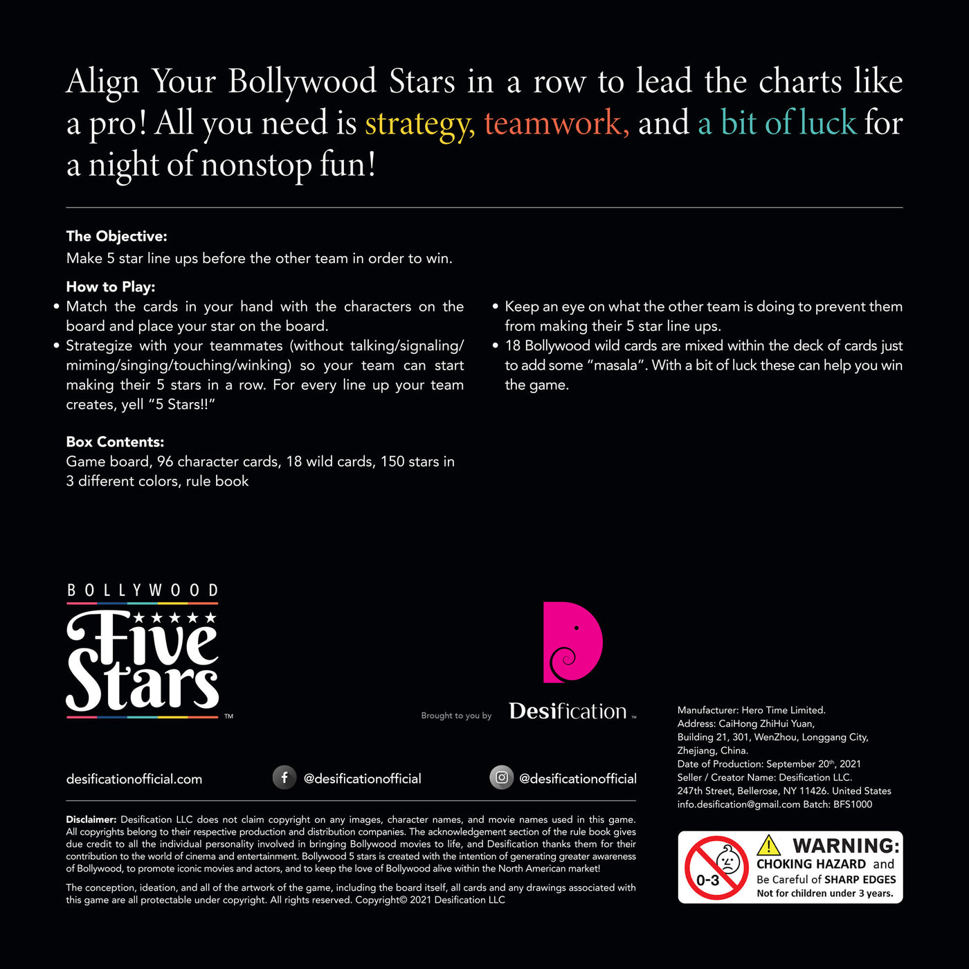 Bollywood Five Stars- Board Game