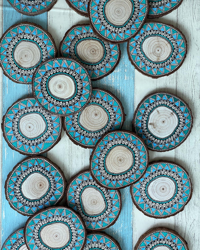 Maram bark wood coasters