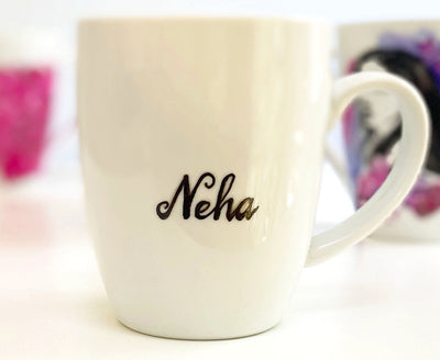 Sriya - Personalized Hand Painted mug - Diwali gifts / Bridal gifts / Wedding favors
