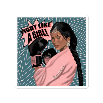 Fight like a Girl Sticker by Labyrinthave