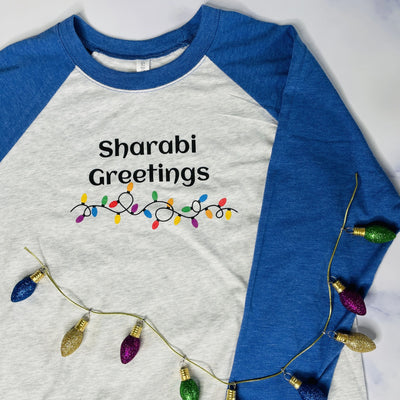 Sharabi Greetings 3/4 Sleeve Desi Holiday Shirt