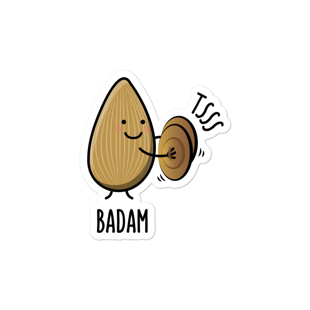 Badam Tsss Sticker by The Cute Pista