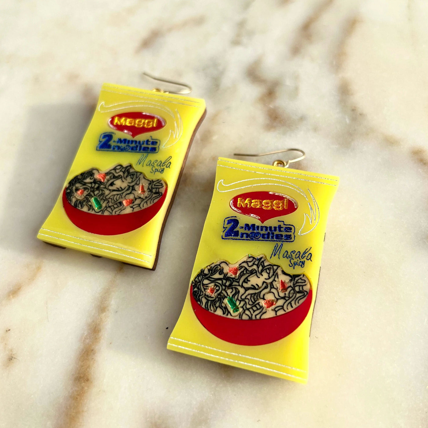 Maggi Noodles Earrings by Snows Design