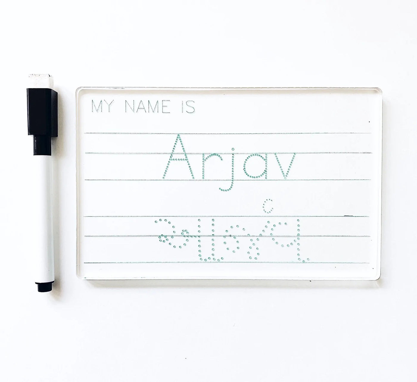 Dry Erase Bilingual Name Tracing Board