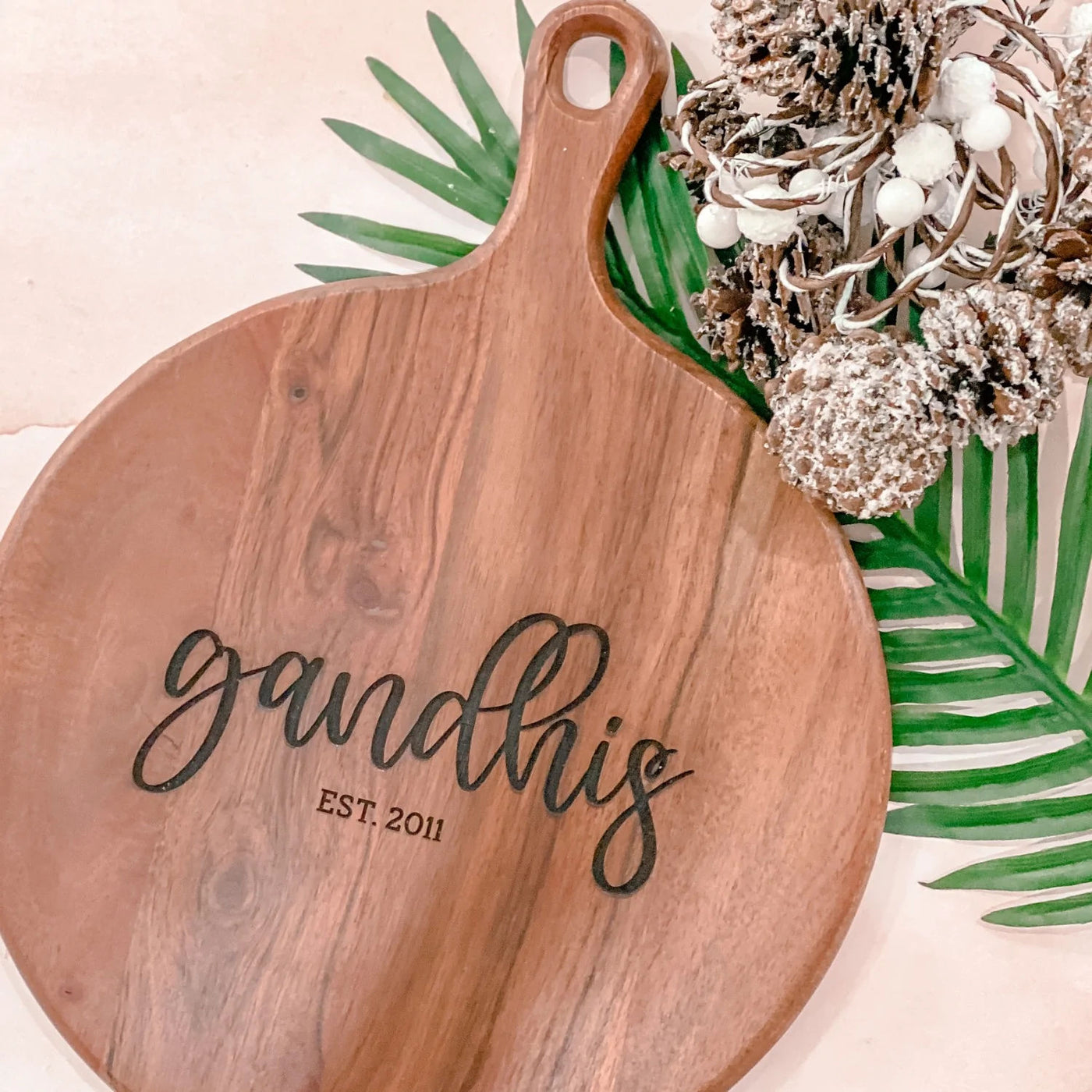 Round Charcuterie Board, Personalized