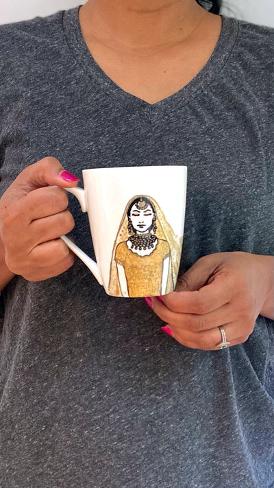 Sriya - Personalized Hand Painted mug - Diwali gifts / Bridal gifts / Wedding favors