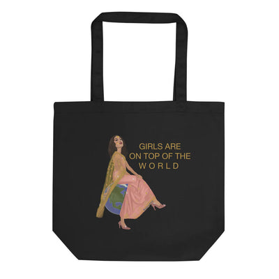 Girls on Top of the World tote bag by Labyrinthave