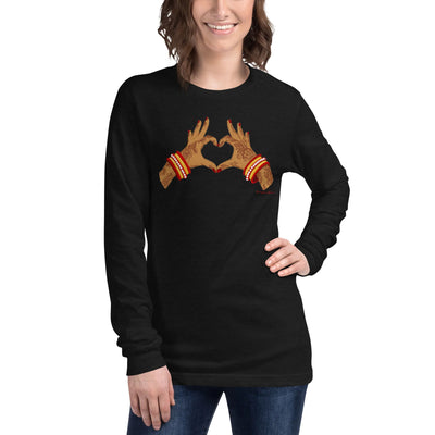 Mendhi Love Hands Unisex Long Sleeve Tee