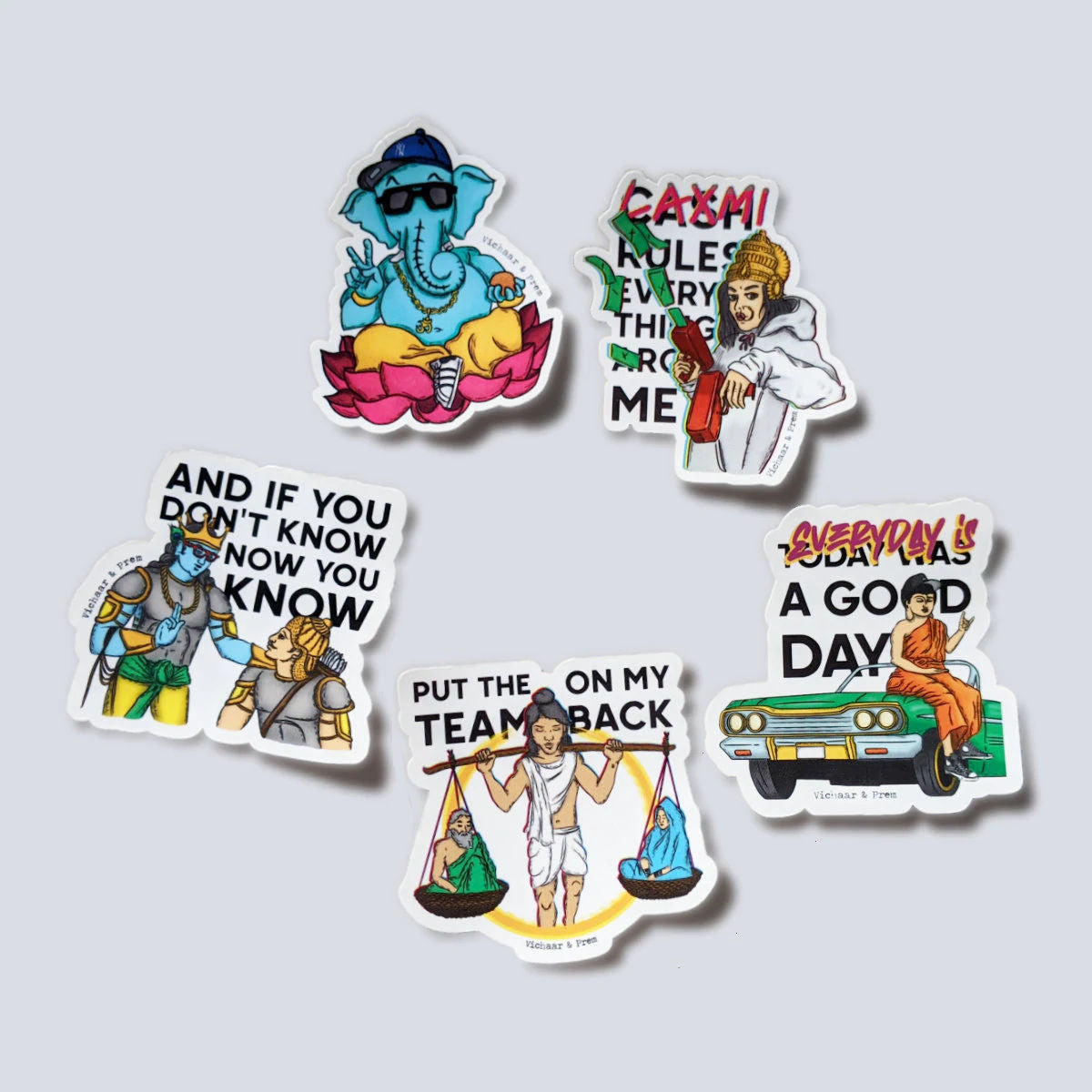 'Love, Hip-Hop and Deities' Sticker Set