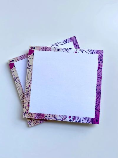 Sticky Notes -Set of 2 - Warm sunset +Flowers