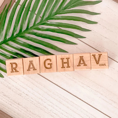 Personalized Wooden Blocks by Bhaasha Basics