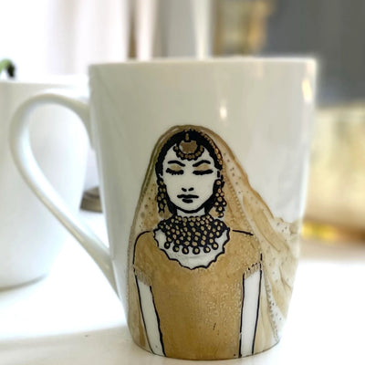 Sriya - Personalized Hand Painted mug - Diwali gifts / Bridal gifts / Wedding favors