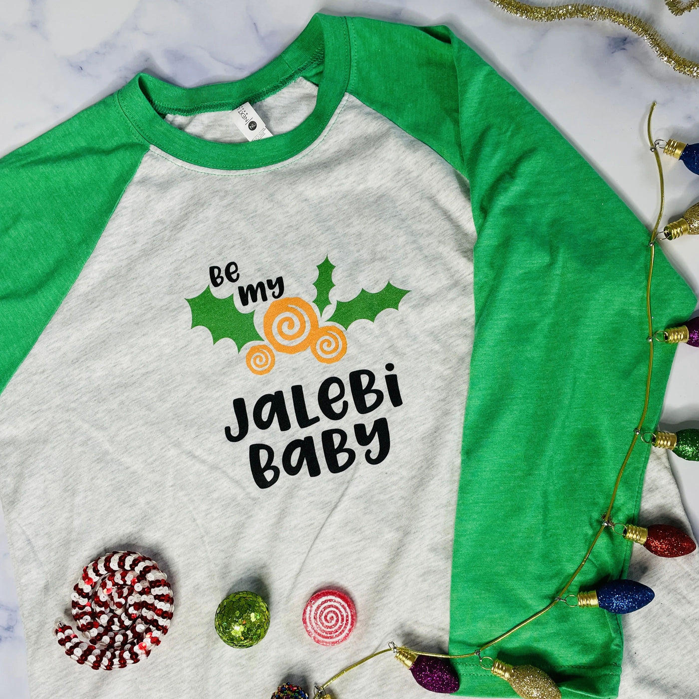 Be my Jalebi Baby 3/4 Sleeve holiday shirt