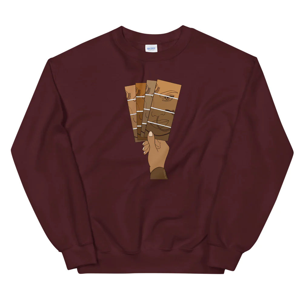 Shades of Brown Paint Chips Sweatshirt