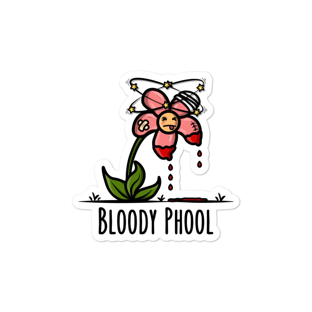 Bloody Phool Sticker by The Cute Pista