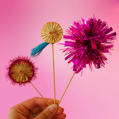 Sparkler Cake Topper (x 3)