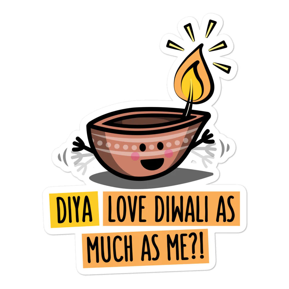 Diya love Diwali - Sticker