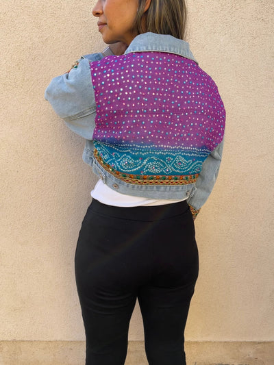 Bandhani Denim Jacket - Medium - Ready to Ship