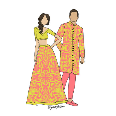 Desi Kalakar - Indian outfit colouring book