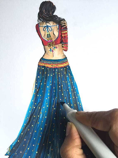 Wrapped up in myself - South Asian Woman , Indian Woman , Desi Artwork
