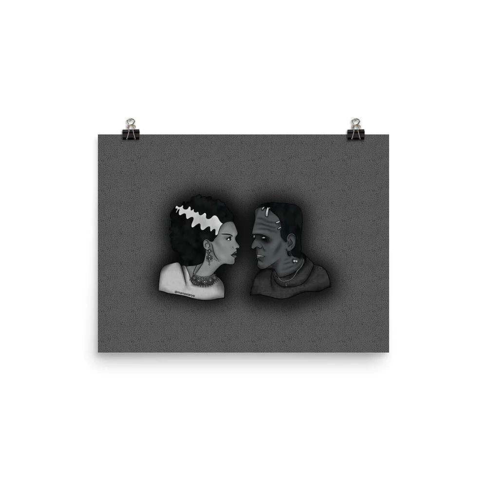 Desi Frankenstein Couple Art Print