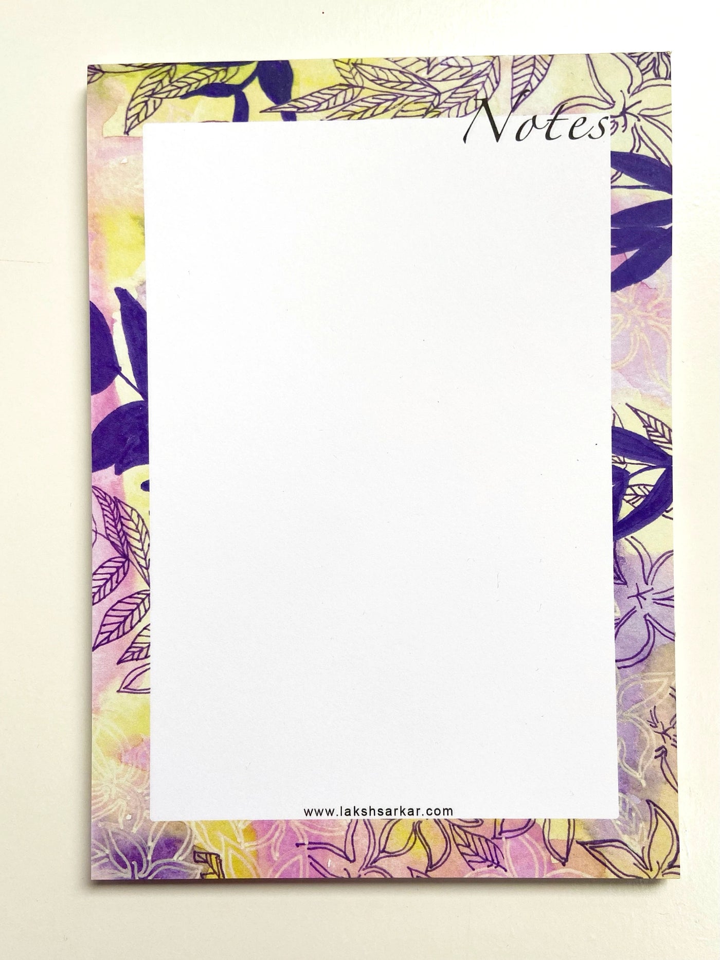 Notepad - Leafy Purple and Yellow