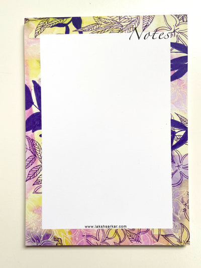 Notepad - Leafy Purple and Yellow