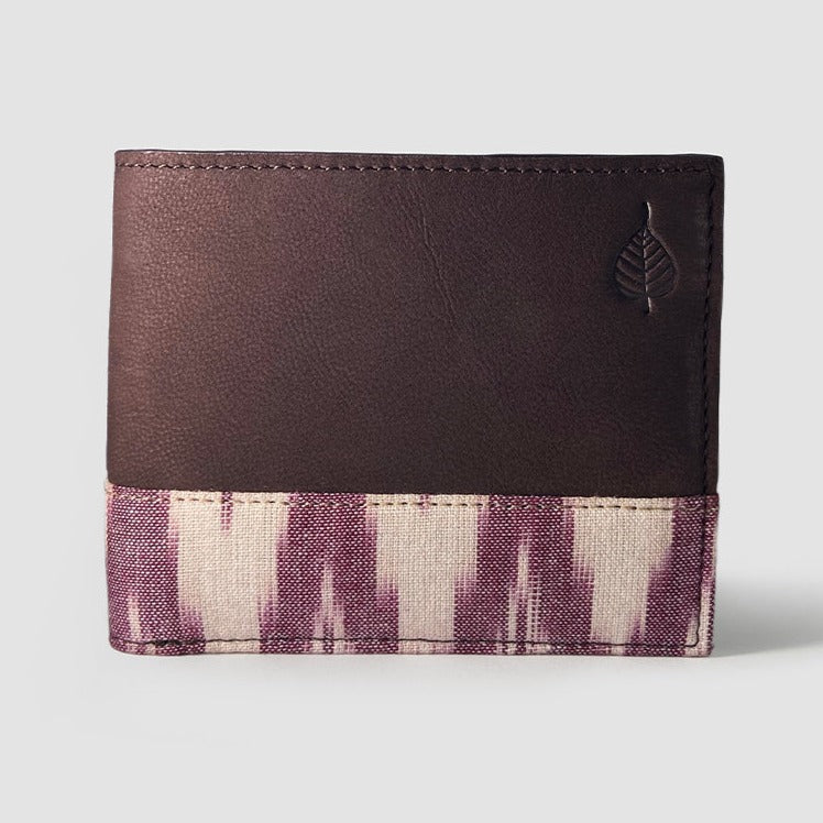 Pali leather and fabric wallet by Pali