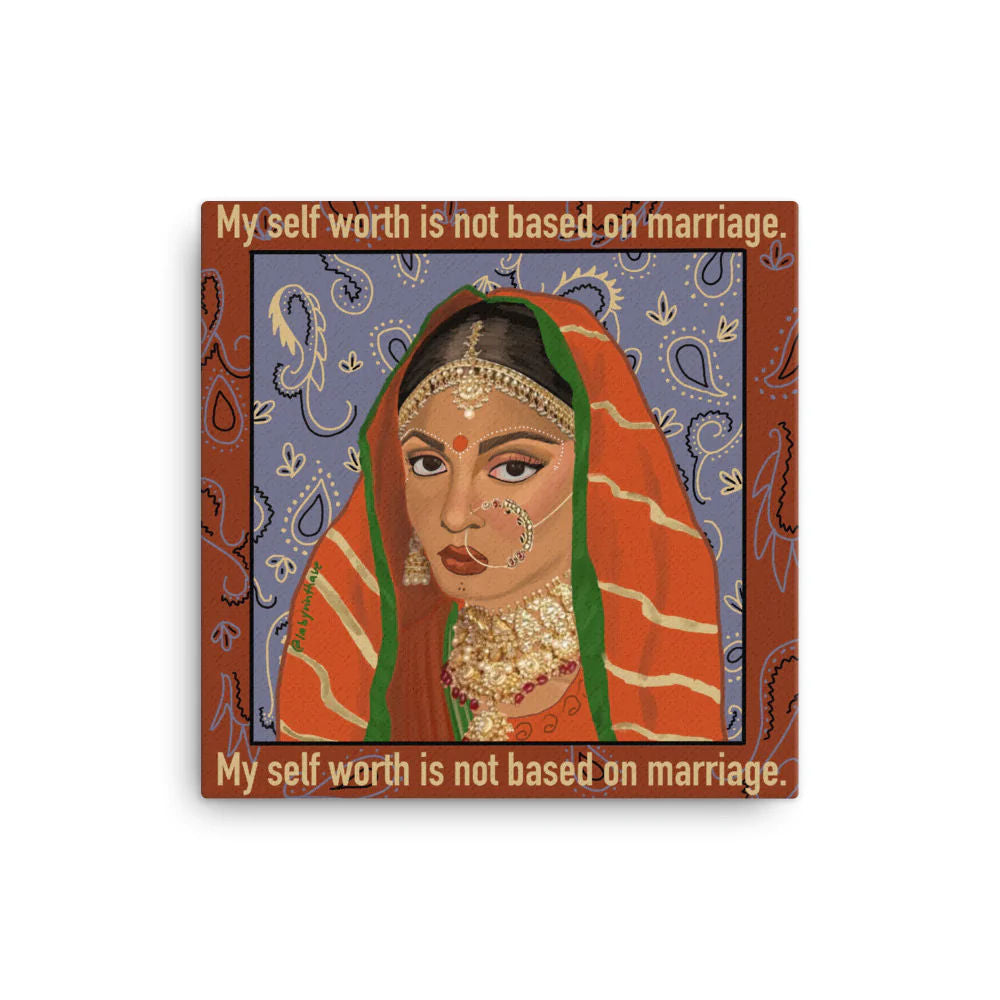 My Self worth is not based on Marriage Canvas by Labyrinthave