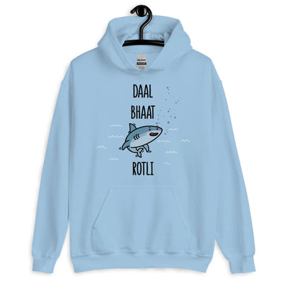 Daal Bhaat Shark Rotli Hoodie by The Cute Pista