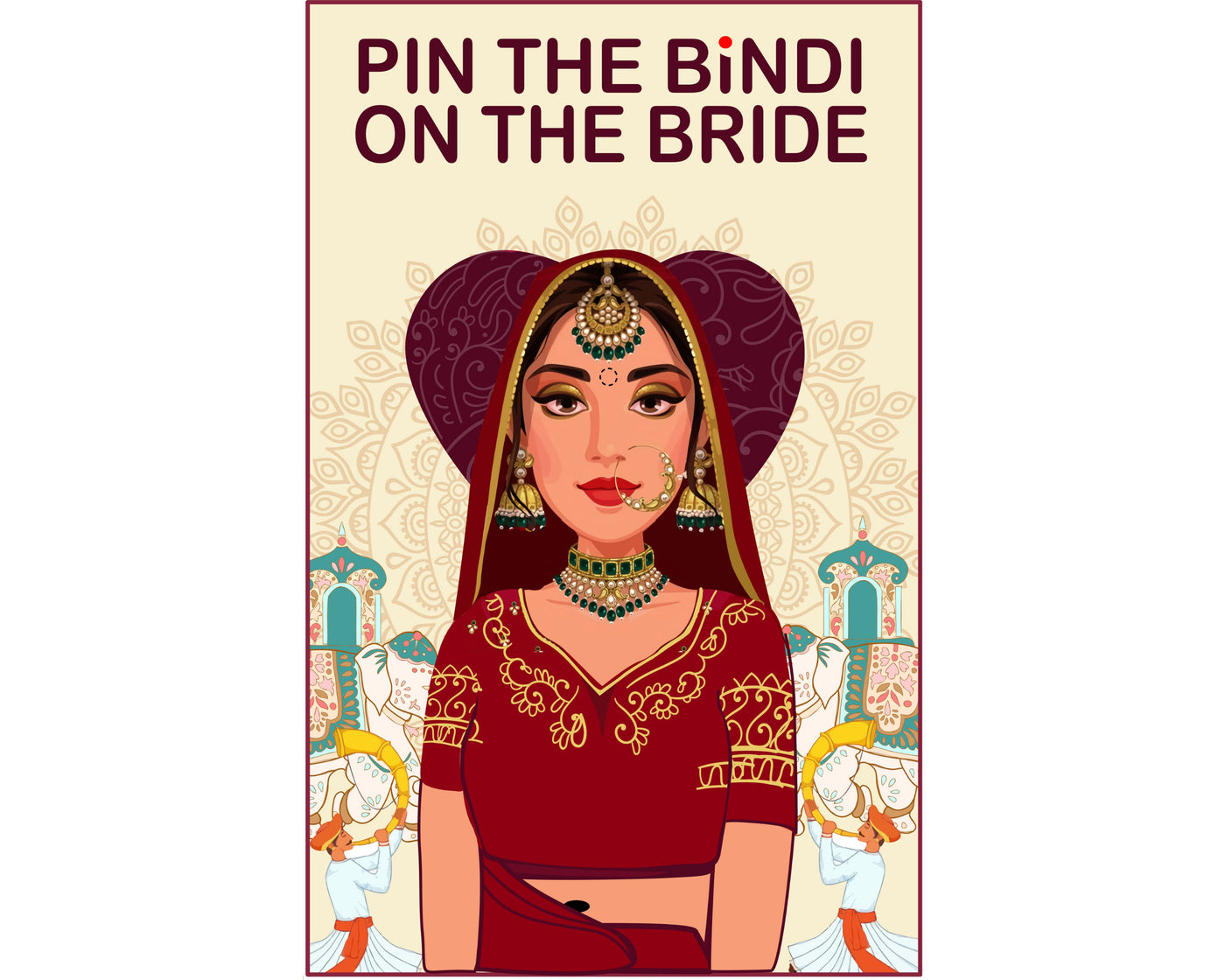 Pin the Bindi on the Bride Game