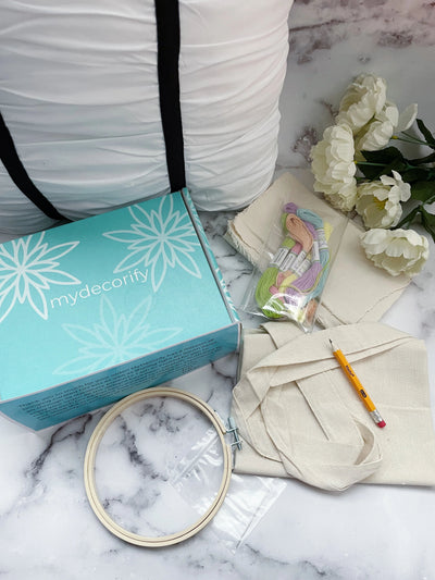 DIY Embroidery Tote Bag Kit