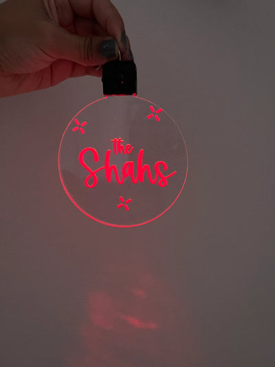 LED name ornament