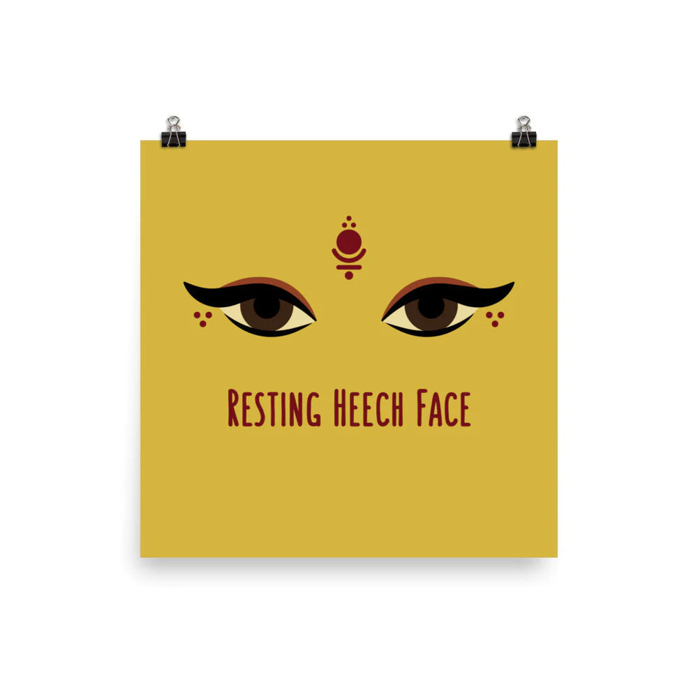 Resting Heech Face Art Print by The Cute Pista 
