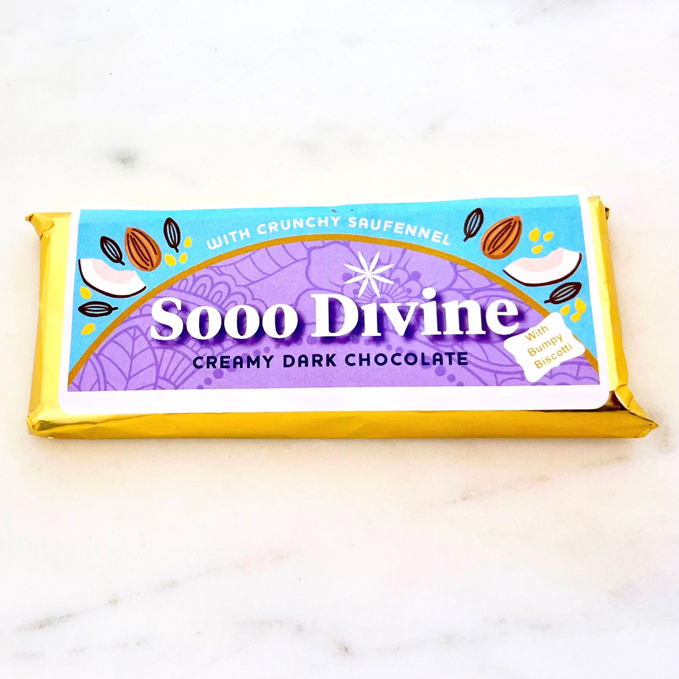 Sooo Divine Dark Chocolate Bar With Biscotti Crumbs