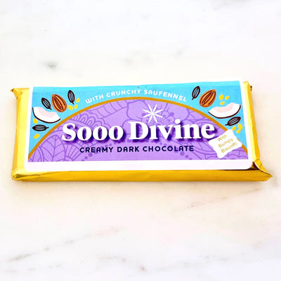Sooo Divine Dark Chocolate Bar With Biscotti Crumbs