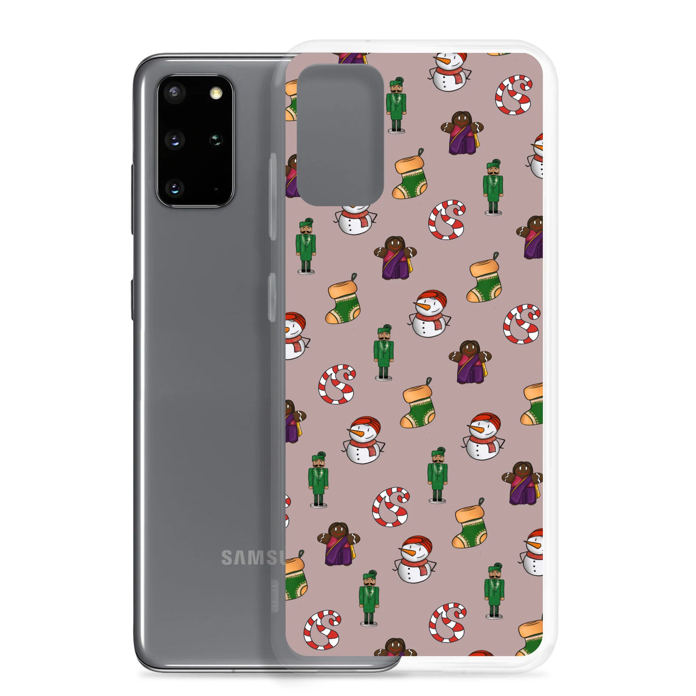 Desi Christmas Elements Gray Samsung Case