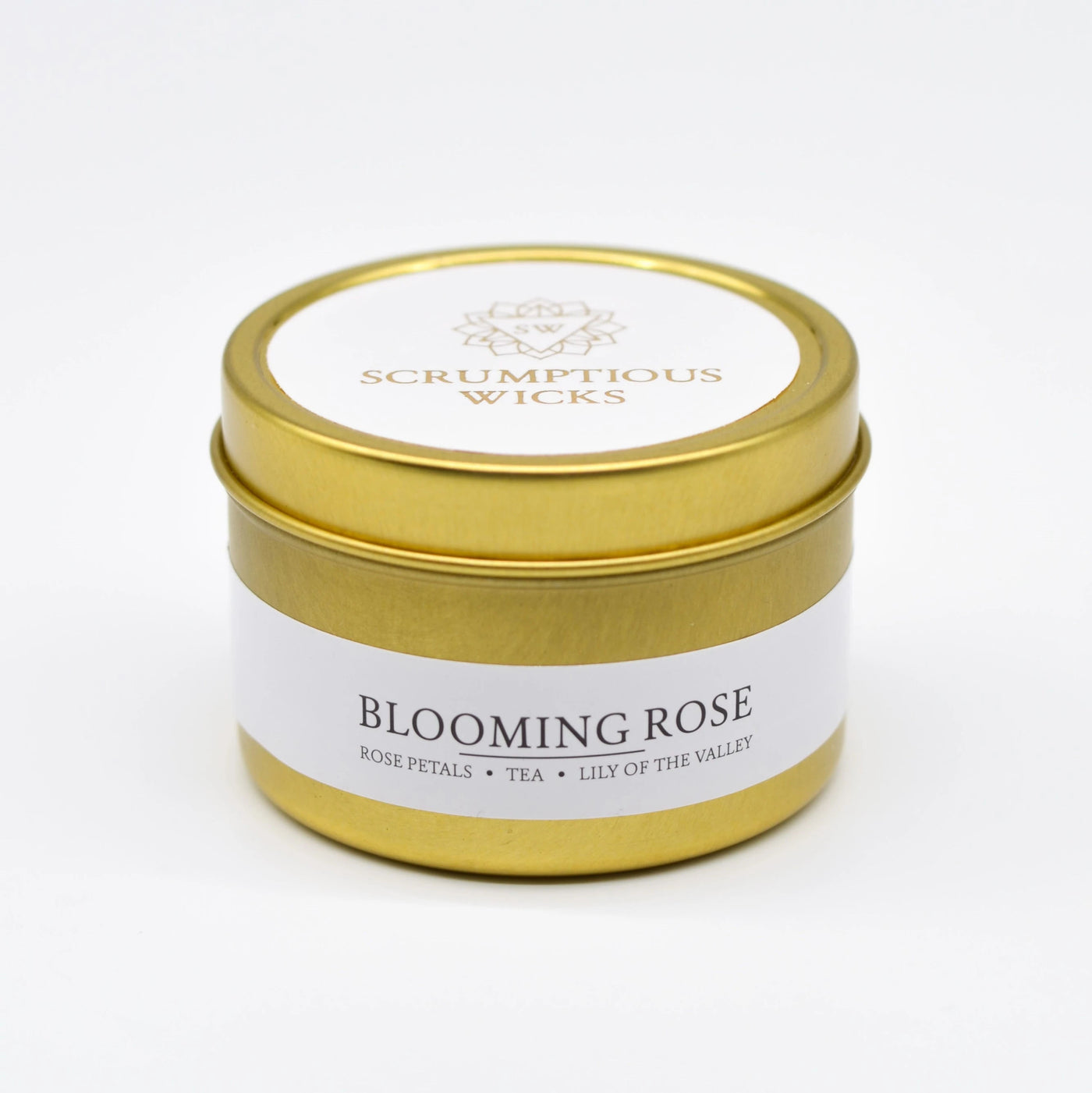 Blooming Rose Tin candle by Scrumptious Wicks