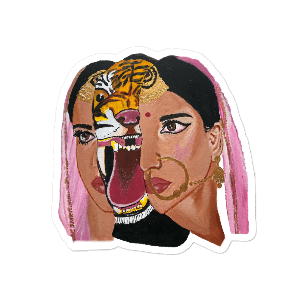 Unleash your Inner Tiger Sticker by Labyrinthave