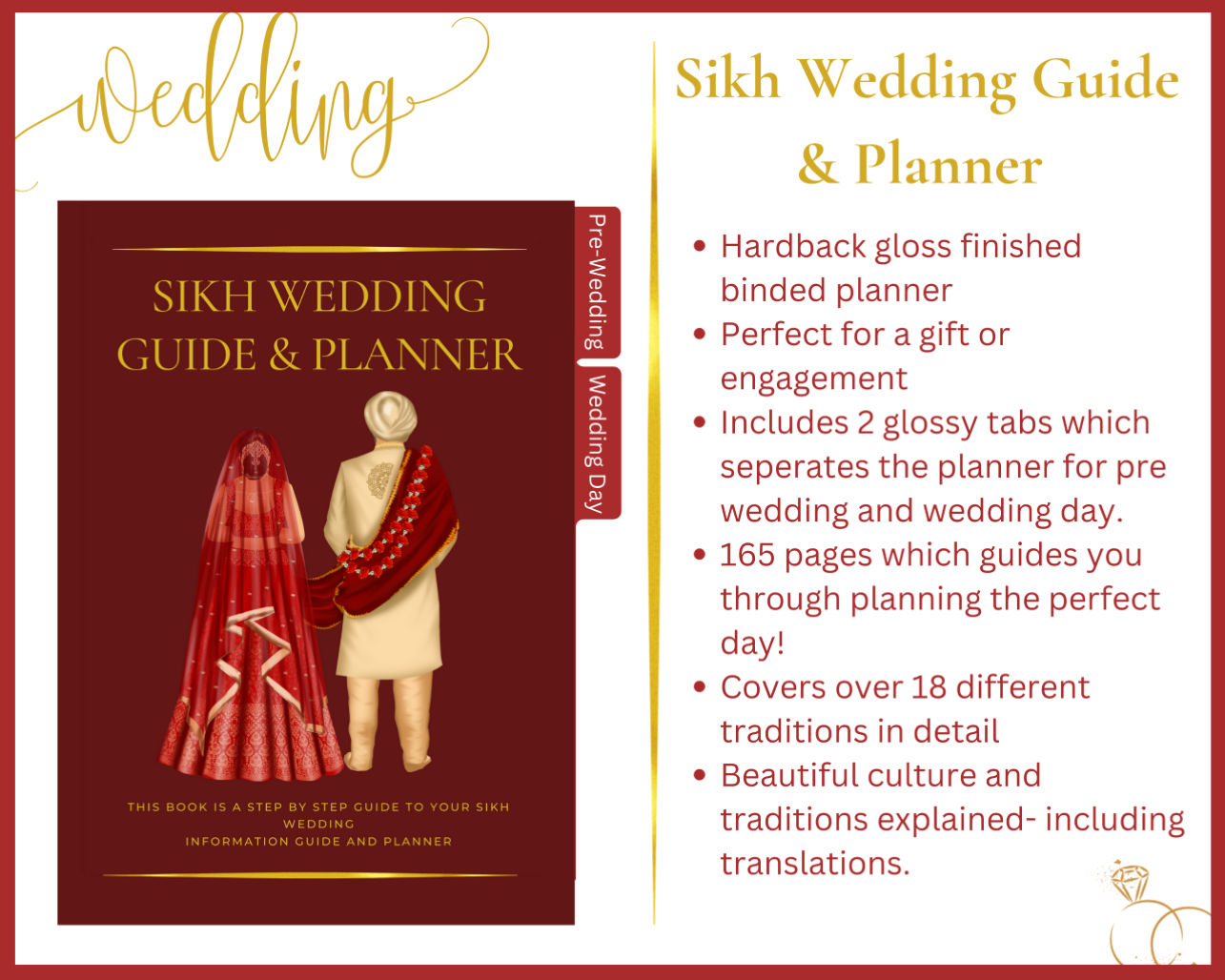 Sikh Wedding Guide & Planner- Red