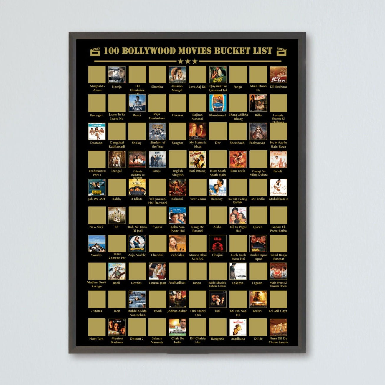 Bollywood Scratch off Poster by Juju Creations