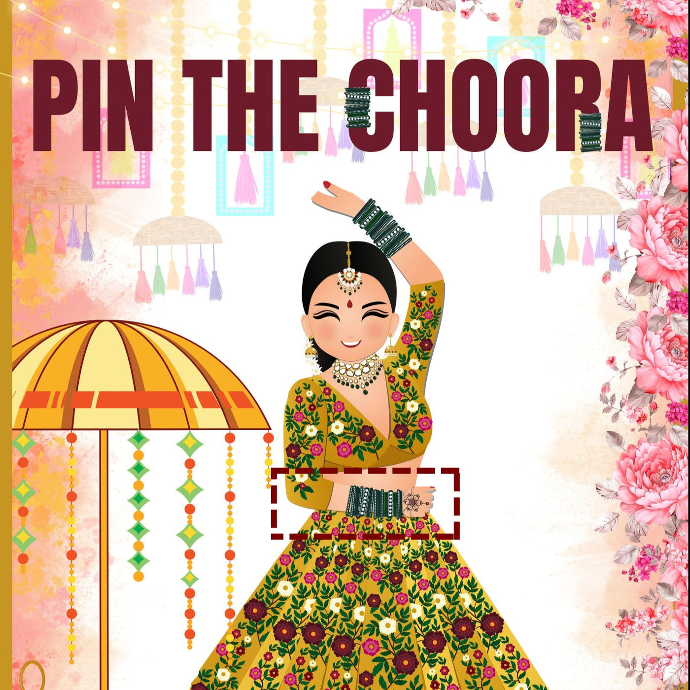 Pin the Choora game by Asian Event Store