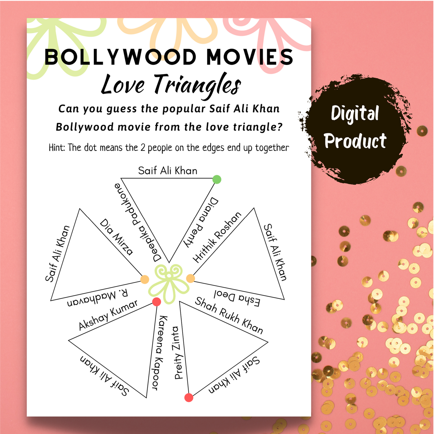 Saif Ali Khan Bollywood Movie Game: Love Triangles