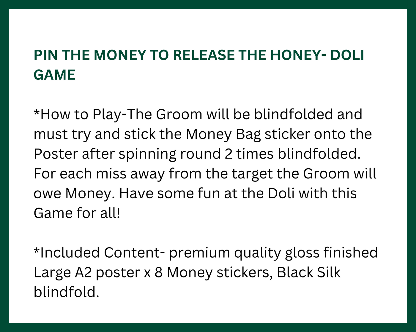 Doli Game- Pin The Money To Release The Honey