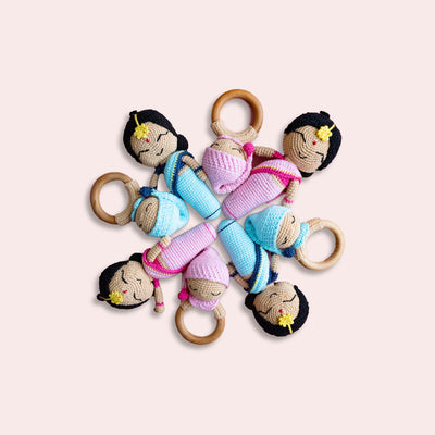 Indian Mom - Baby Teether Rattle set