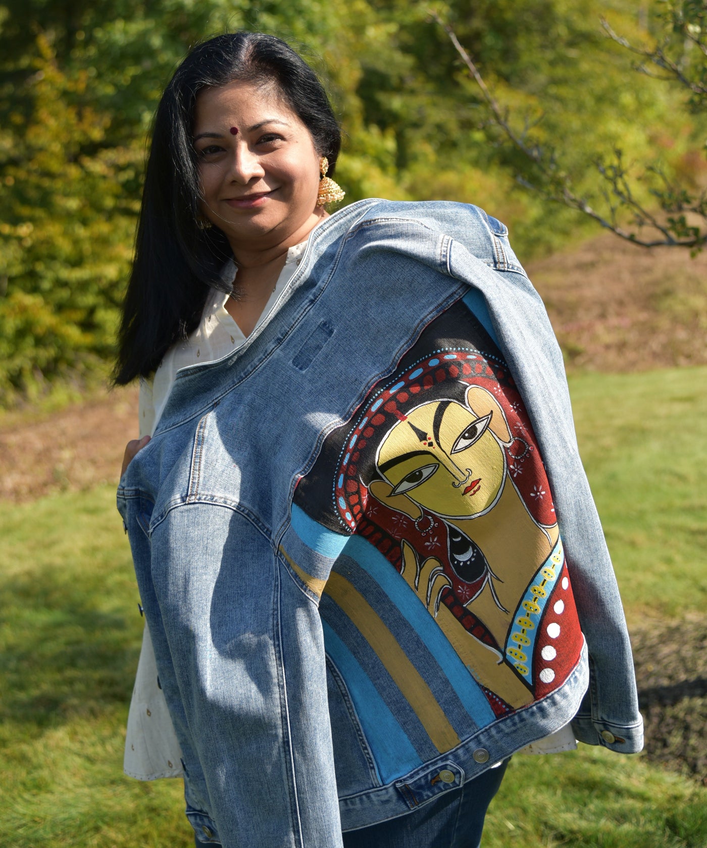 Pujarini (Woman Jean Jacket)