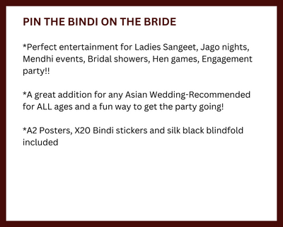 Pin the Bindi on the Bride Game